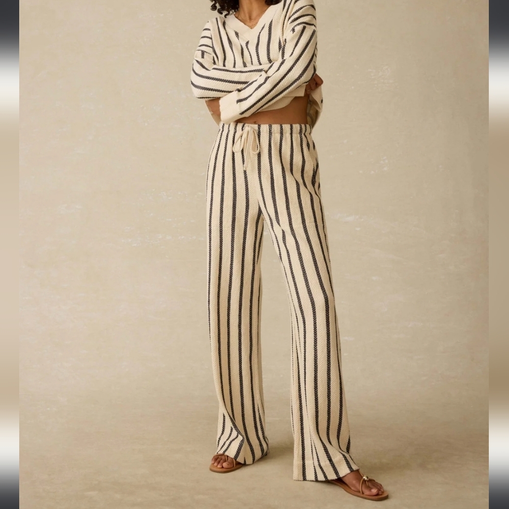 NWT Faherty Laidback Dockside Pant - Moon Shadow Stripe 
